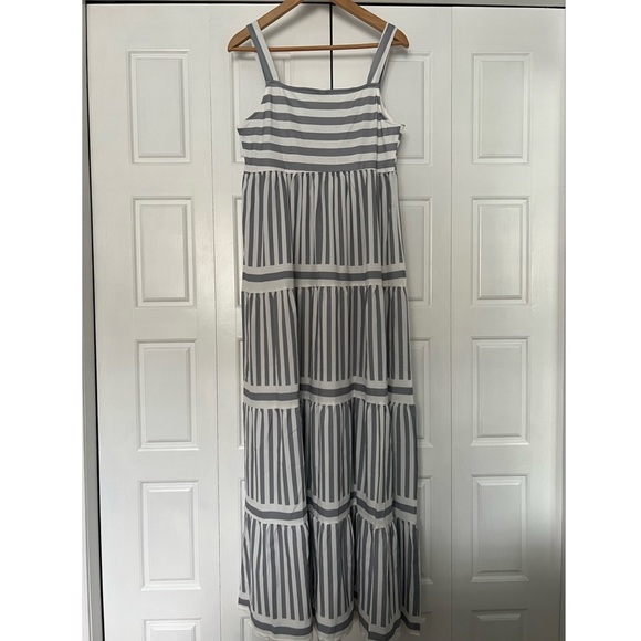 Striped Print Sleeveless Maxi Dress - Picture 2 of 4